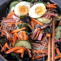 A picture of Harusame Salad - Japanese Glass Noodle Salad.