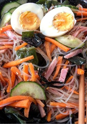 A picture of Harusame Salad - Japanese Glass Noodle Salad.