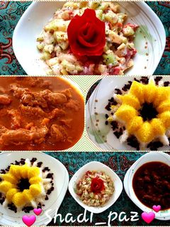 عکسی از دستور چلو گوشت مجلسی😋