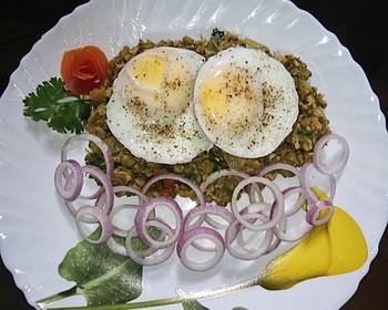 New Recipe Sprouted moong fry with egg poach Delicious Simple