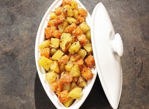 Foto di Patate Sabbiate con Polenta di Mais Bramata Bianca