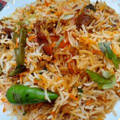 Mutton biryani A picture of Mutton biryani.