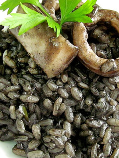 Una foto de Arroz negro cremoso Thermomix
