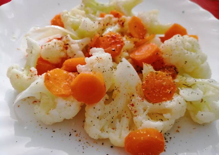 Verduras al vapor en microondas