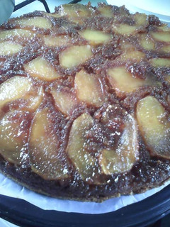 Una foto de Torta invertida de manzana: