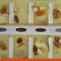 A picture of Orange juice ki thandai ki icecream.