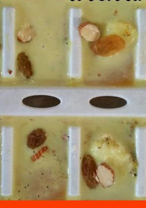 A picture of Orange juice ki thandai ki icecream.
