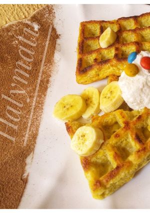 A picture of Plantain waffles.