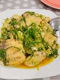 Steam barramundi fillets