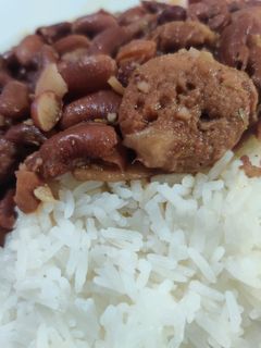 A picture of Cajun Red Beans and Rice.