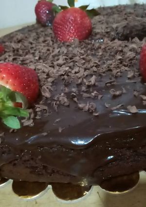 صورة لوصفة كيك الشوكولاته ببيضه واحده 🍰🍫