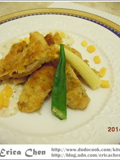 鄉間豬排與 芒果莎莎醬~~~ 的食譜成品照片
