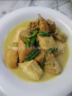 Foto resep Opor ayam tahu dengan cabai hijau