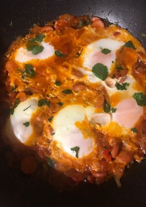 Una foto de Huevos rancheros
