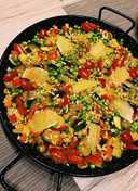 Paella en sartén eléctrico Receta de kanacho- Cookpad