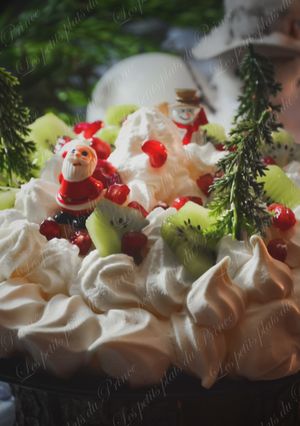 Une photo de Pavlova de Noël