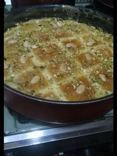 صورة لوصفة بسبوسة كاروهات