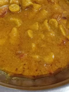 A picture of Besan ke gatte ki sabji.