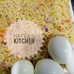 A picture of Indomie and egg.