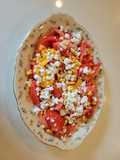 Tomato, peach and corn salad