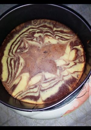 A picture of Marble cake you try this recipe.