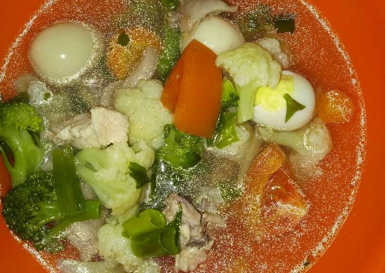 Cara mudah memasak Sop telur puyuh ayam sedappp😋 yang Enak Banget