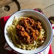 Tallarines con salsa boloñesa casera IBSA