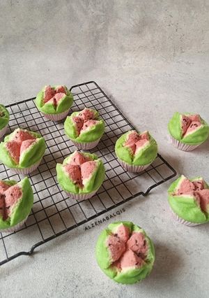 Foto resep 518. Bolu Kukus Semangka