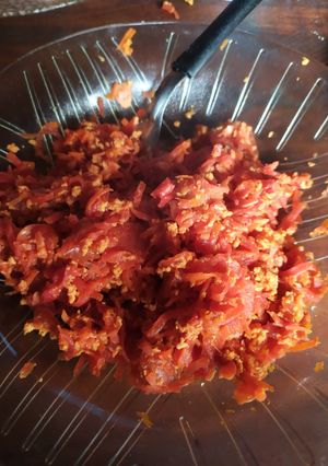 Una foto de Revuelto de zapallito y remolacha (saludable)