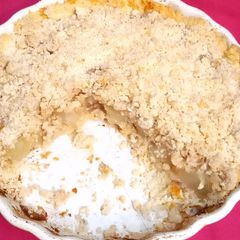 A picture of Dutch apple pie, Apple pie with crumble top.😋😋 Low sugar.