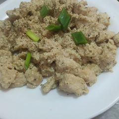 A picture of Ginger malai boti chunks.
