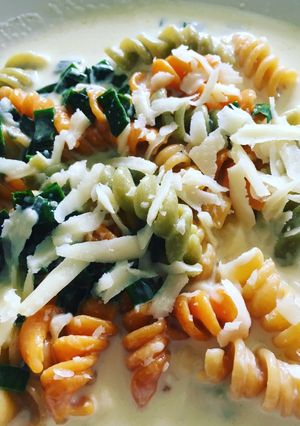 Una foto de Fideos con roquefort
