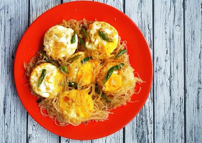 Resep: Telur Ceplok Soun Cabe Ijo Rumahan