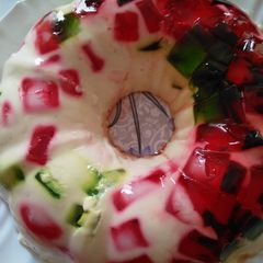A picture of Instant burfi puddingEggless pudding 100% new method.#pakistankaymeethykaysath👌👍😋.