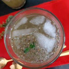 A picture of Chia Seeds Tulsi Lemonade/ Cool Chia Tulsi Drink.