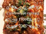 Canelones de espinaca y ricota