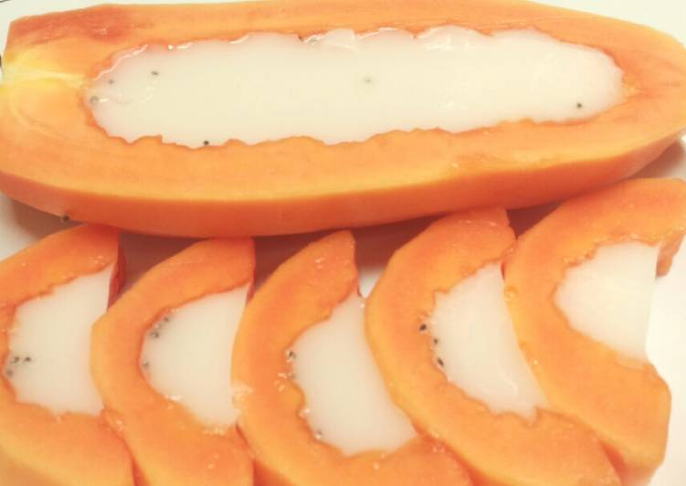 Puding Susu Pepaya segar