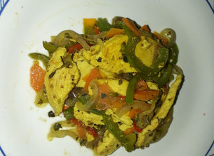 Una foto de Pollo al curry
