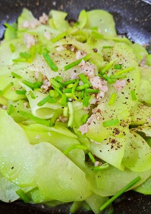 Hình của món Su Su Xào Thịt Băm.