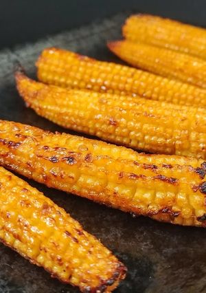 A picture of Bbq baby corn.