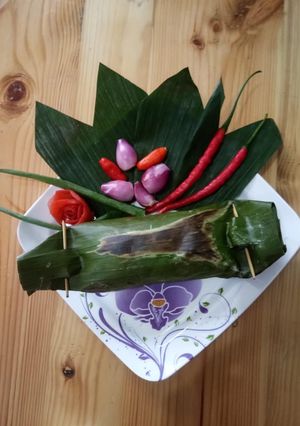 Foto resep Nasi bakar ikan tongkol kemangi