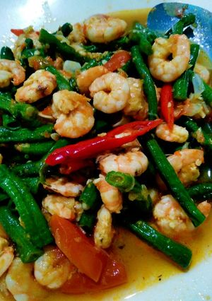 Foto resep Tumis udang kacang panjang