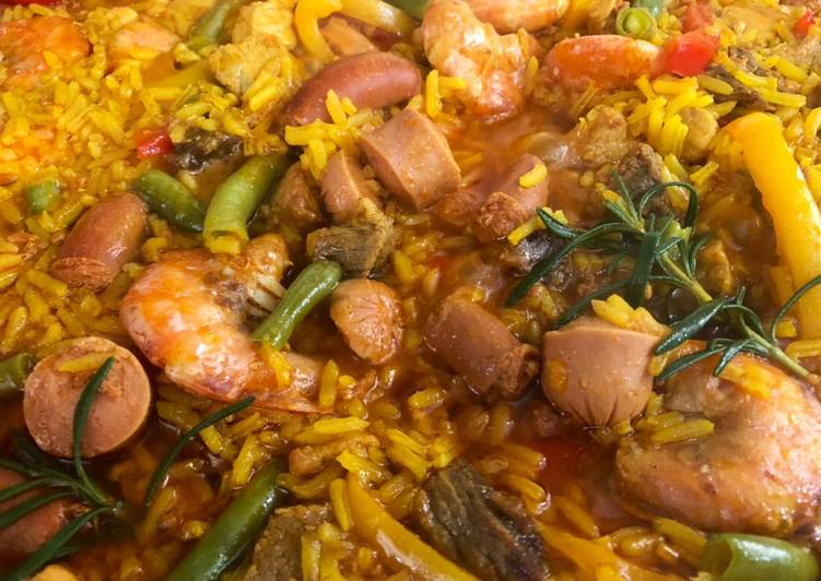 Paella Mixta (8 personas) mar y tierra