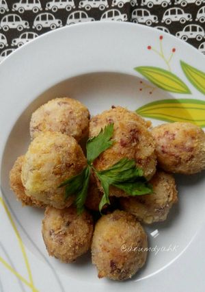 Foto resep Corned beef aracini (bola bola nasi)