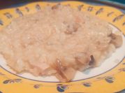 Una foto de risotto de champiñones con thermomix