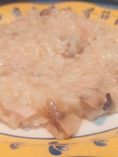 Una foto de Risotto de champiñones y pechuga de pavo Thermomix