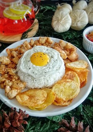 Foto resep Nasi Ayam Kentang Goreng Sambal bawang