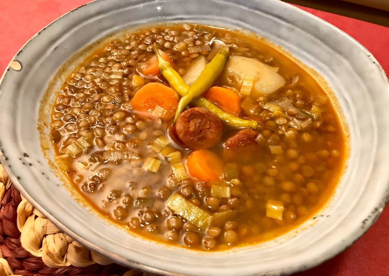 Lentejas caseras con un toque de cominos