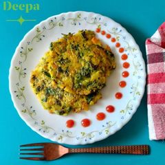 A picture of Left over Poha Chilla.