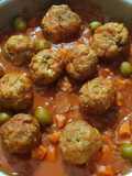 Albóndigas con tomate en airfryer y cazuela